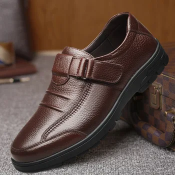Новые осенние тонкие туфли 2022 года, кожаные туфли, нескользящая износостойкая мужская обувь