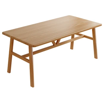 Обеденный стол в скандинавском стиле небольшой блок современный минималистский обеденный стол из массива дерева простой прямоугольный обеденный стол для арендуемого дома