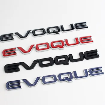 3D Металлический красно-черный логотип Evoque, буквы эмблемы, табличка с именем, значок на багажнике автомобиля для Land Rover Range Rover Evoque, Наклейки, Аксессуары