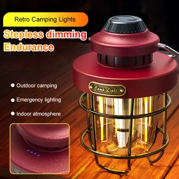 Светодиодный фонарь для кемпинга, лампа для палатки, USB Перезаряжаемый фонарь для кемпинга, портативные фонари, лампа для палатки, аварийное освещение для походов на открытом воздухе