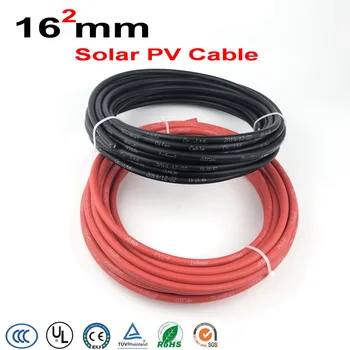 Бесплатная доставка солнечный кабель 16мм2 Красный Черный Фотоэлектрический Солнечный кабель 10 квадратных мм 16мм2 25мм2 Используется для автономных и подключенных к сети фотоэлектрических систем