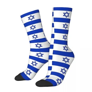 Носки с Флагом Израиля Harajuku, Супер Мягкие Чулки, Всесезонные Носки, Аксессуары для Подарков Унисекс