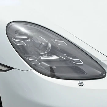 2 шт. Защитная пленка для передних фар автомобиля из прозрачного ТПУ для аксессуаров Porsche 911 718 Cayenne Panamera Macan Taycan