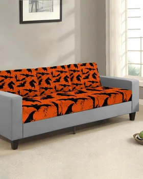 Чехлы для диванных подушек с рисунком летучей мыши на Хэллоуин для гостиной, чехол для дивана, мягкий эластичный чехол для дивана, защита мебели