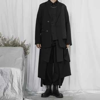 Весной 2023 года новый мужской костюм diablo yamamoto wind от нишевых дизайнеров, стеганый свободный маленький пиджак