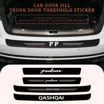 Порог Двери Автомобиля, Задний Порог Багажника, Противоизносные Наклейки Из Углеродного Волокна Для Nissan Pulsar Qashqai Rogue Auto Accessoriess
