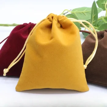 Утолщенная байковая сумка на шнурке, сумка для ювелирных изделий, упаковка из деревянных бусин, сумка на шнурке для мобильных устройств