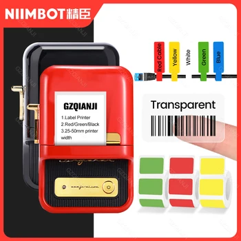 Niimbot B21 принтер этикеток Наклейка термопринтер штрих-кода Портативный принтер рулон бумаги от 20 мм до 50 мм для мобильного телефона Ipad Android / iOS