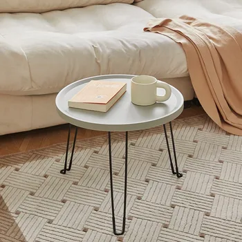 Небольшой круглый столик для кемпинга на открытом воздухе, складной Прикроватный столик, Портативный Чайный столик, Новый Домашний Простой Маленький Круглый столик