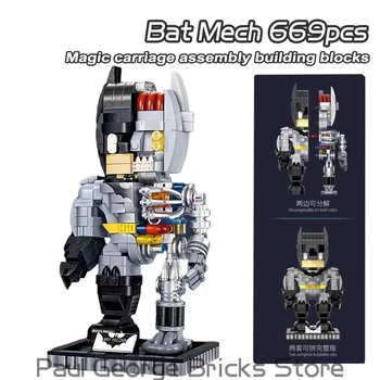 669шт Супергерои серии Летучая Мышь Строительные блоки Перспективный Робот Механическая модель Кирпичи Игрушки для мальчиков Рождественские Подарки для детей