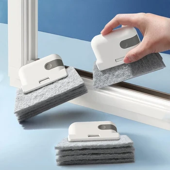 Инструмент для чистки оконных пазов Щетка для мытья окон Инструменты для чистки направляющих раздвижных дверей Ручной очиститель щелей Уборка кухни