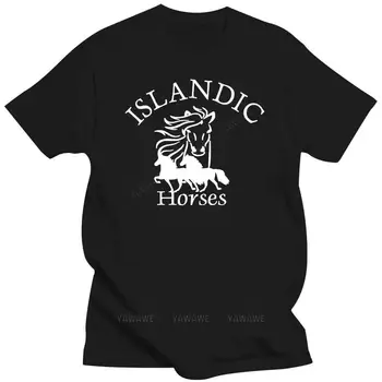 Новый черный мужской топ с коротким рукавом, Модная Летняя стильная женская футболка Icelanders Island Horse, Исландия, футболка унисекс