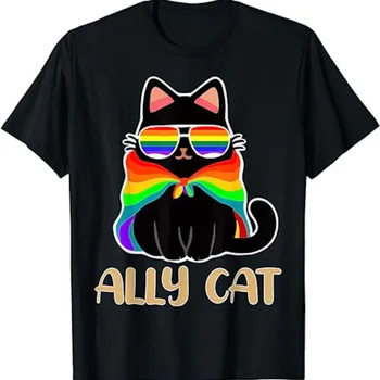 ЛГБТ-Союзник Cat Be Kind Gay Rainbow Забавная Футболка LGBTQ Idea SweaT 12595