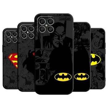 Чехол с Суперменом и Бэтменом Для Honor 90 Lite 8X20 70 X8 X8A X9a X7 X6 50 Magic5 Pro 4 Black Soft Phone Funda