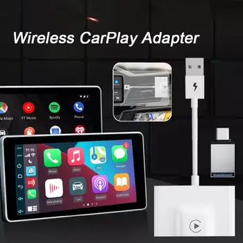 Беспроводной Адаптер Для iPhone 13 14 Wireless Auto Автомобильный Адаптер Беспроводной Ключ Plug Play 5 ГГц WiFi Онлайн Upda X7O3