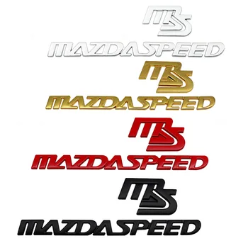 3D Металлическая Автомобильная Наклейка MS MAZDASPEED Логотип Эмблема Наклейка Для Mazda 2 3 5 6 CX-5 CX-7 323 Axela Atenza Авто Кузов Стайлинг Заднего Багажника