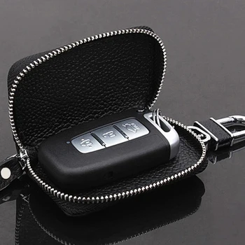 Кожаный Бумажник Чехол Для Ключей От Автомобиля На Молнии Автомобильная Эмблема Значок Брелок Сумка для Audi A1 8P 8I 8V A2 A3 A4 A5 A6 A7 A8 B5 B6 B7 B8