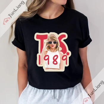 Футболка Taylor Swifts 1989 для мужчин, женская футболка, подарок фанатам, музыкальный концерт, уличная одежда унисекс с коротким рукавом, топ