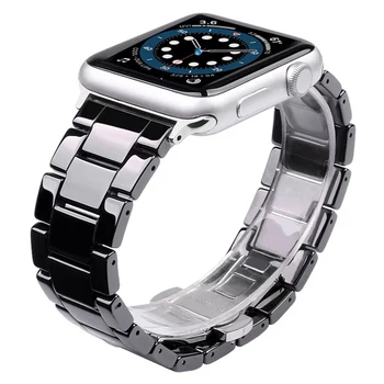 Корреа для apple watch 44мм 40мм ремешок iwatch se серии 6 5 4 3 42мм 38мм ремешок Керамический браслет для apple watch 6 браслетов