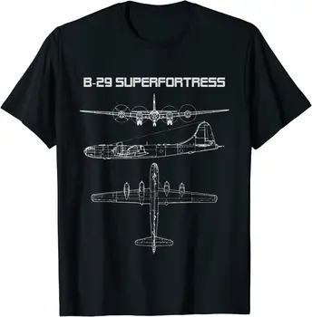 Футболка-бомбер B-29 Superfortress из 100% хлопка с круглым вырезом, летняя повседневная мужская футболка с коротким рукавом, Размер S-3XL