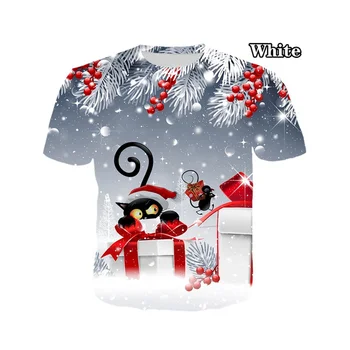 Новая рождественская вечеринка, одежда с 3D рисунком, Модная мужская футболка с коротким рукавом