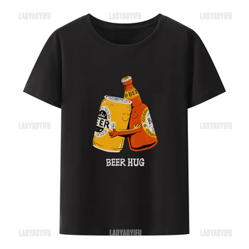 Забавная футболка Топы с принтом The Beers, футболка для мужчин, одежда Camisetas, Новинка Camisa, Крутые графические футболки, Хлопковая мужская одежда