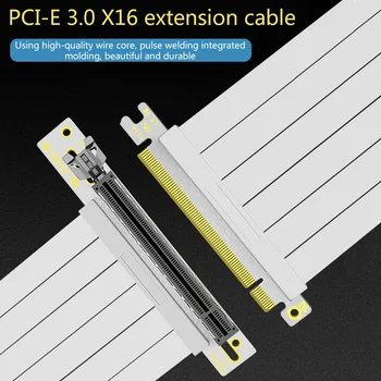 Белый PCI для Express 16x Гибкий Кабель Riser Card Разъем PCI-E X16 Extension Port Адаптер Для Видеокарты Vertical GTX
