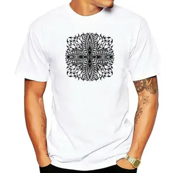 Название: Расслабленная рубашка с мандалой для йоги для мужчин, футболка с трафаретной печатью, Мягкий и удобный Повседневный подарок для мужчин, мужская футболка