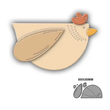 Новая мультяшная птица Курица Для резки металла, штамп для вырезок/Альбом, декоративная тисненая бумажная открытка 