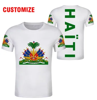 Футболка с национальным флагом ГАИТИ, Французская Республика Гаити, Модная и интересная футболка с национальным флагом ГАИТИ, футболка с национальной эмблемой