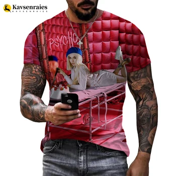 Популярная футболка Singser Ava Max с 3D-печатью, модные повседневные забавные топы в стиле харадзюку унисекс в стиле хип-хоп С коротким рукавом и круглым вырезом, топы оверсайз