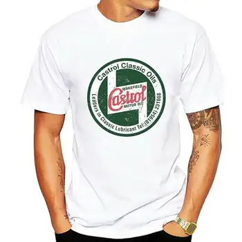 НОВАЯ футболка CASTROL С винтажным знаком, потертая Классическая футболка Oil Racer в стиле ретро, крутая повседневная футболка Pride, Мужская Унисекс, Новая мода, большой размер
