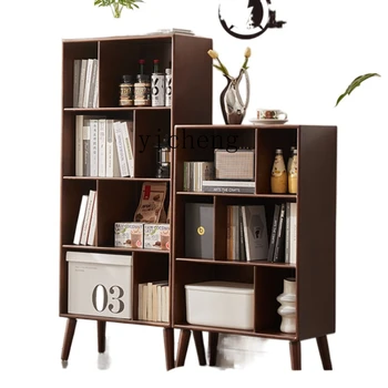 Xl Низкий книжный шкаф из массива дерева, напольная книжная полка и полка для хранения, Книжный шкаф для детского хранения, Решетчатый шкаф