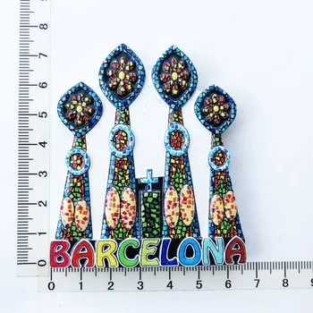 Кафедральный собор Барселоны, Магнит на холодильник, наклейки с культурным ландшафтом, туристический сувенир, украшения из смолы