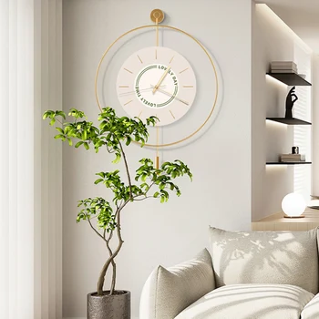 Дизайн Настенных часов для гостиной, батарея, Светодиодная Подсветка, Металлические Минималистичные Настенные Часы, Скандинавский Круглый Декор для дома