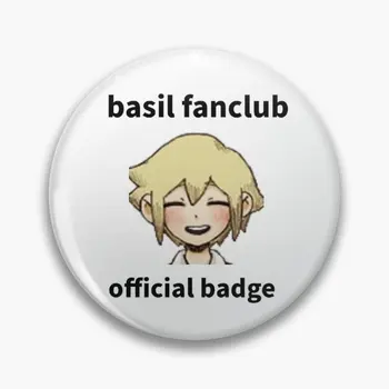 Официальный значок Omori Basil Fanclub Мягкая кнопка-булавка для влюбленных, Милая Металлическая Забавная шляпа, Креативный воротник, Модные женские украшения, подарок