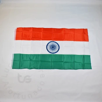 Индия 90*150 см Баннер с индийским флагом, подвесной национальный флаг для встречи, парада, вечеринки.Подвешивание, украшение