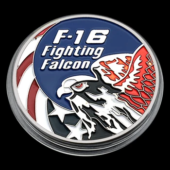 F-16 Fighting Falcon - Серебряные простые памятные медали - Монета 