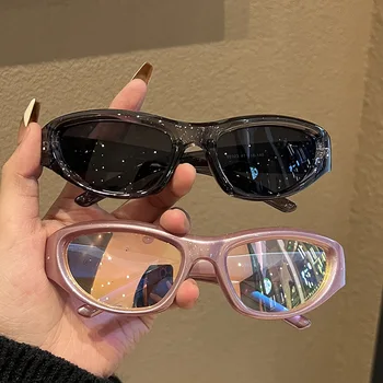 Спортивные солнцезащитные очки в стиле панк Y2K, женские Мужские солнцезащитные очки в стиле стимпанк 