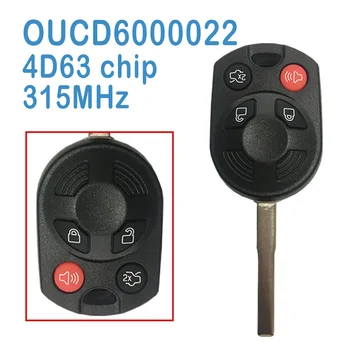 2 Шт./лот OUCD6000022 Auto Smart Remote 315 МГц 4D63 80 Битный Чип 3 + 1 Кнопки Заменяют Ключи От Автомобиля Для Ford C-Max Escape Focus Transit