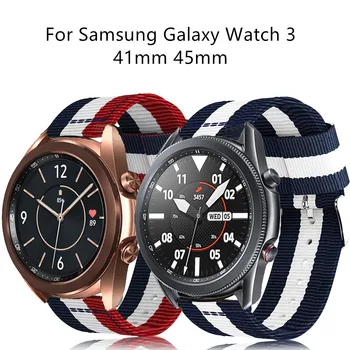 Нейлоновый Ремешок Для Samsung Galaxy Watch 3 45 мм 41 мм Спортивный Ремешок Для Часов Браслет Для Galaxy Watch 42 мм 46 мм/Gear S3 S2 Ремешок На Запястье