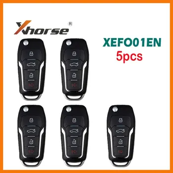 5 шт./лот Xhose XEFO01EN VVDI Супер Дистанционный Ключ с Супер Чипом 4 Кнопки для Ford Style Flip Car Remote Key для Для VVDI Key Tool