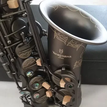 Альт-саксофон A-992 Ми-бемоль из черной никелированной латуни, деревянный духовой инструмент с мундштуком, лигатура, язычковый гриф, аксессуары для инструментов
