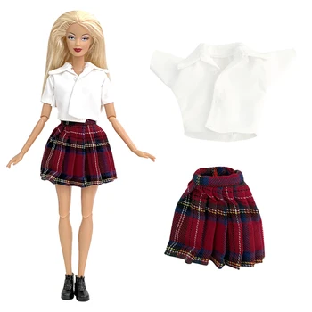 NK1 Шт. Новое офисное женское платье, модная рубашка + юбка, одежда для куклы Барби, праздничный костюм, наряд для кукольных игрушек 1/6 FR.