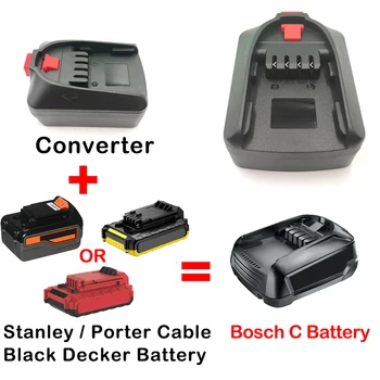 Для кабеля Black & Decker/Porter/Литий-ионного аккумулятора Stanley К Адаптеру-преобразователю Литий-ионного аккумулятора Bosch PBA 18V Замените На Инструмент Bosch C.