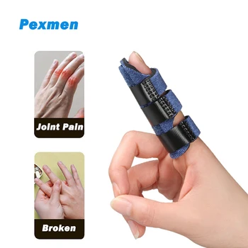 Модернизированная пальцевая шина Pexmen, 3 ремня, Фиксатор для пальцев на спусковом крючке, поддержка при артрите, защита сломанного пальца, Облегчение боли, Выпрямление
