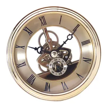 Механизм-скелет часов с круглым циферблатом с римскими цифрами для