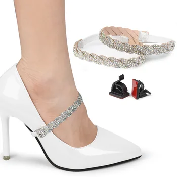 Женские регулируемые шнурки из искусственной кожи, ремень для обуви, ремешок для завязывания на лодыжке, ремешок для фиксации высоких каблуков, дамский косметический реквизит, Обувь, аксессуары