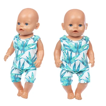 Спортивный короткий костюм Одежда для куклы 17 дюймов 43 см Одежда для куклы Born Baby Костюм для праздничного подарка на день рождения ребенка