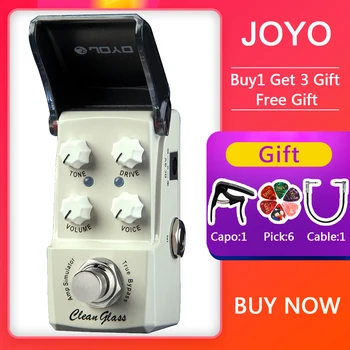 JOYO JF-307 CLEAN GLASS Amp Simulator Педаль гитарных эффектов Классический звук Микшерный пульт Аудиоинтерфейсный предусилитель Педаль овердрайва